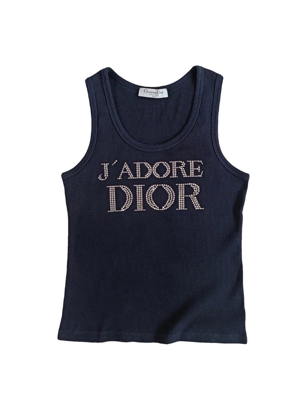 Christian Dior Black J'Adore Crystal Logo Tank - Picture 4 of 4